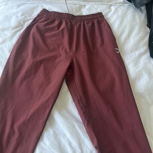 Maroon Gymshark Windbreaker Pants